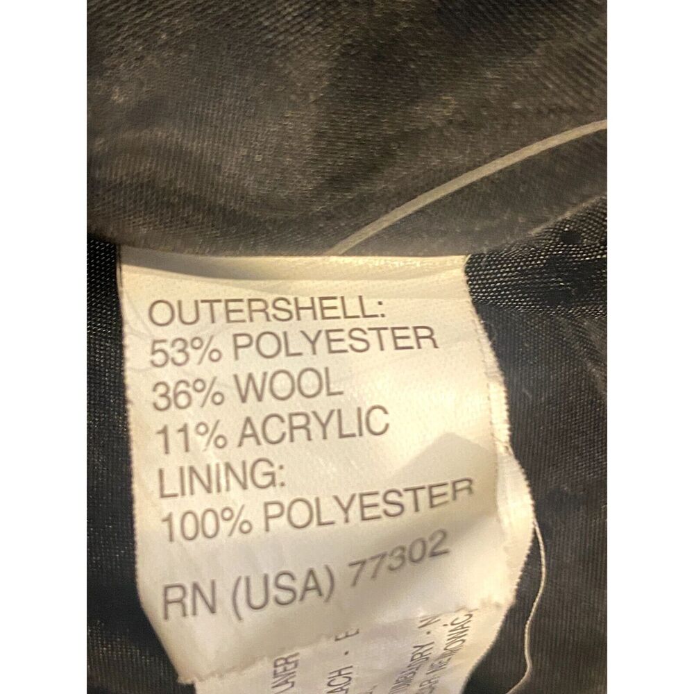 ZARA Wool Blend Long Sleeve Collard Belted Button Up Coat Jacket  M Grey Black - Picture 8 of 15